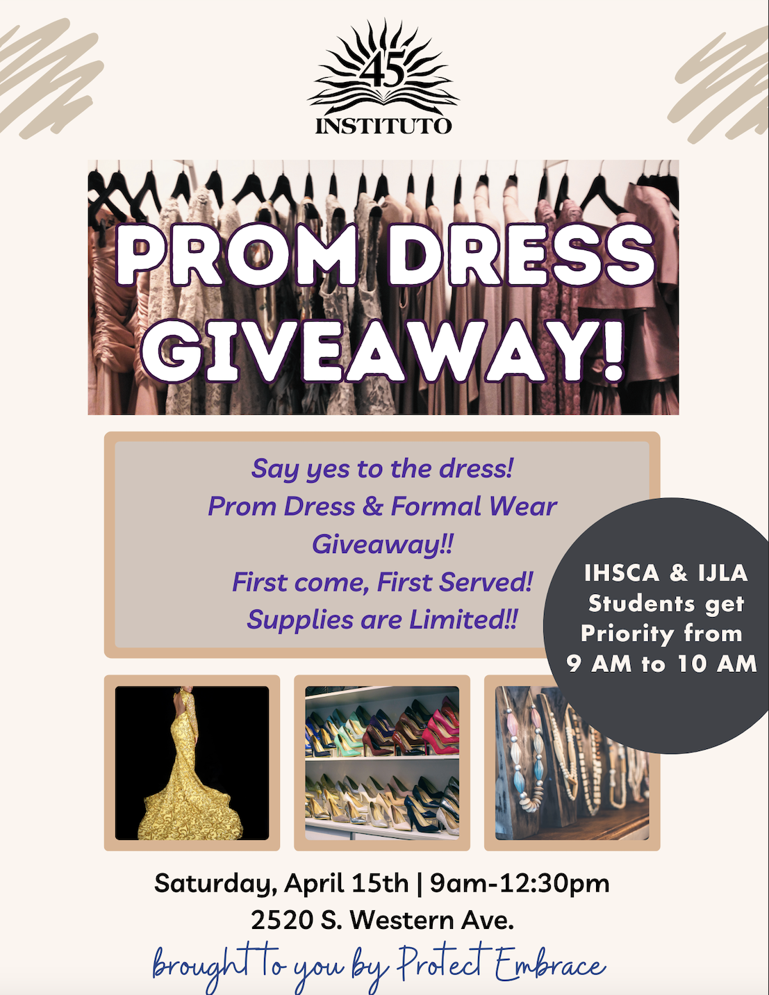 Prom Dress Giveaway! Saturday April 15th | Instituto Health Sciences ...